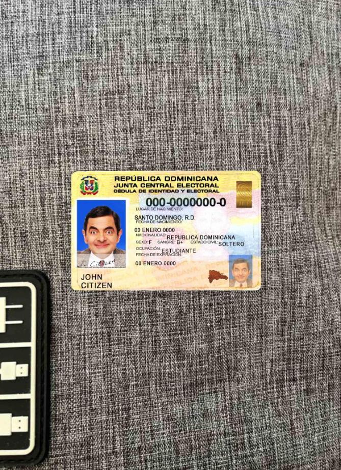 Blank Dominican Republic ID photolook template